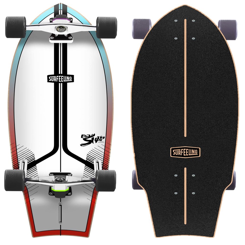 Surfeeling USA Snap Surf Style Skateboard (Red & Blue)