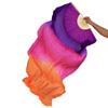 Aumulen Women 1 Piece Hand-made Real Silk Long Belly Dance Fan Veils(Right Hand Only) (Purple rose orange) view 2