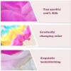 Aumulen Women 1 Piece Hand-made Real Silk Long Belly Dance Fan Veils(Right Hand Only) (Purple rose orange) view 4
