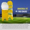 Bratla Cricket Batting Pads Covers, Yellow Covers for Cricket Pads for Men Batting Color Fit Neatly on Legguards Easily Put On view 3