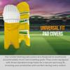 Bratla Cricket Batting Pads Covers, Yellow Covers for Cricket Pads for Men Batting Color Fit Neatly on Legguards Easily Put On view 4