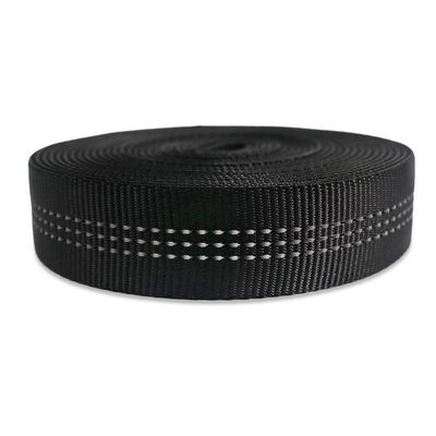 NewDoar 1 Inch Nylon Webbing Strap/Tubular Climbing Webbing - Heavy Duty Strap for Rescue, Climbing, Harnesses, Rock Work, & Firefighting(Black,30 Yard)