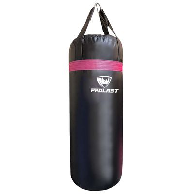 PROLAST Punching Bag for Experienced and Beginners, Boxing, MMA, Martial Arts, Muay Thai Training Equipment, Hanging, Filled, 3ft, 50 lbs, Rhino Logo, Black/Pink