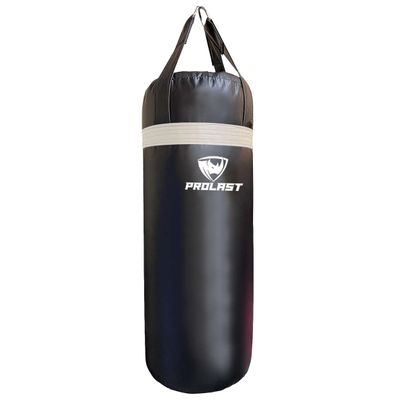 PROLAST Punching Bag for Experienced and Beginners, Boxing, MMA, Martial Arts, Muay Thai Training Equipment, Hanging, Filled, 3ft, 50 lbs, Rhino Logo, Black/White