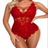 Namifin Teddy Lingerie Red Snap Crotch Bodysuit Lingerie Lace Bobydoll view 4