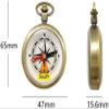 Sxdthy Outdoor Antique Copper Pocket Watch Compass North Needle,Waterproof Compass Pocket Watch Flip-Open Navigation Tools for Camping Hiking view 2