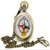 Sxdthy Outdoor Antique Copper Pocket Watch Compass North Needle,Waterproof Compass Pocket Watch Flip-Open Navigation Tools for Camping Hiking view 3