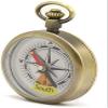 Sxdthy Outdoor Antique Copper Pocket Watch Compass North Needle,Waterproof Compass Pocket Watch Flip-Open Navigation Tools for Camping Hiking view 4