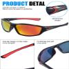 Konohan 9 Pairs Polarized Sports Sunglasses for Men Driving Shades Running and Tactical Polarized Sunglasses(Classic Colors) view 3