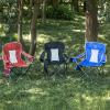 VOYSIGN Mesh Folding Camping Chairs for Adults, Oversized Portable Outdoor Chairs, Weight Capacity 325 lbs with Cup Holder, Storage Pocket, Carry Bag view 2