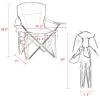 VOYSIGN Mesh Folding Camping Chairs for Adults, Oversized Portable Outdoor Chairs, Weight Capacity 325 lbs with Cup Holder, Storage Pocket, Carry Bag view 3