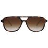 SOJOS Retro Aviator Sunglasses for Women Men,Trendy Rectangle Womens Mens Shades Sun Glasses SJ2202 Tortoise Frame Brown Grading Lens view 2