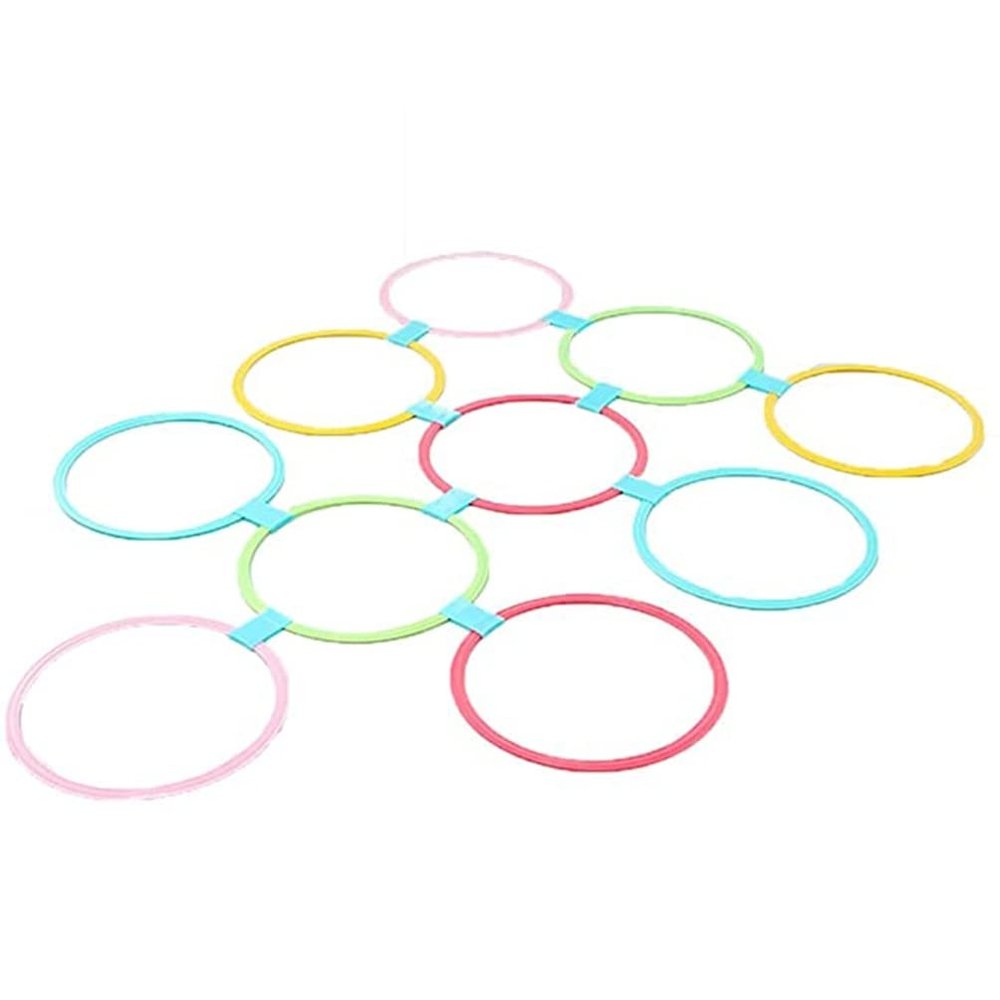XLTTY Hopscotch Ring Game, Home Kindergarten Balance Coordination Training Game Equipment, DIY Puzzle Toss Ring (Size : 48CM)