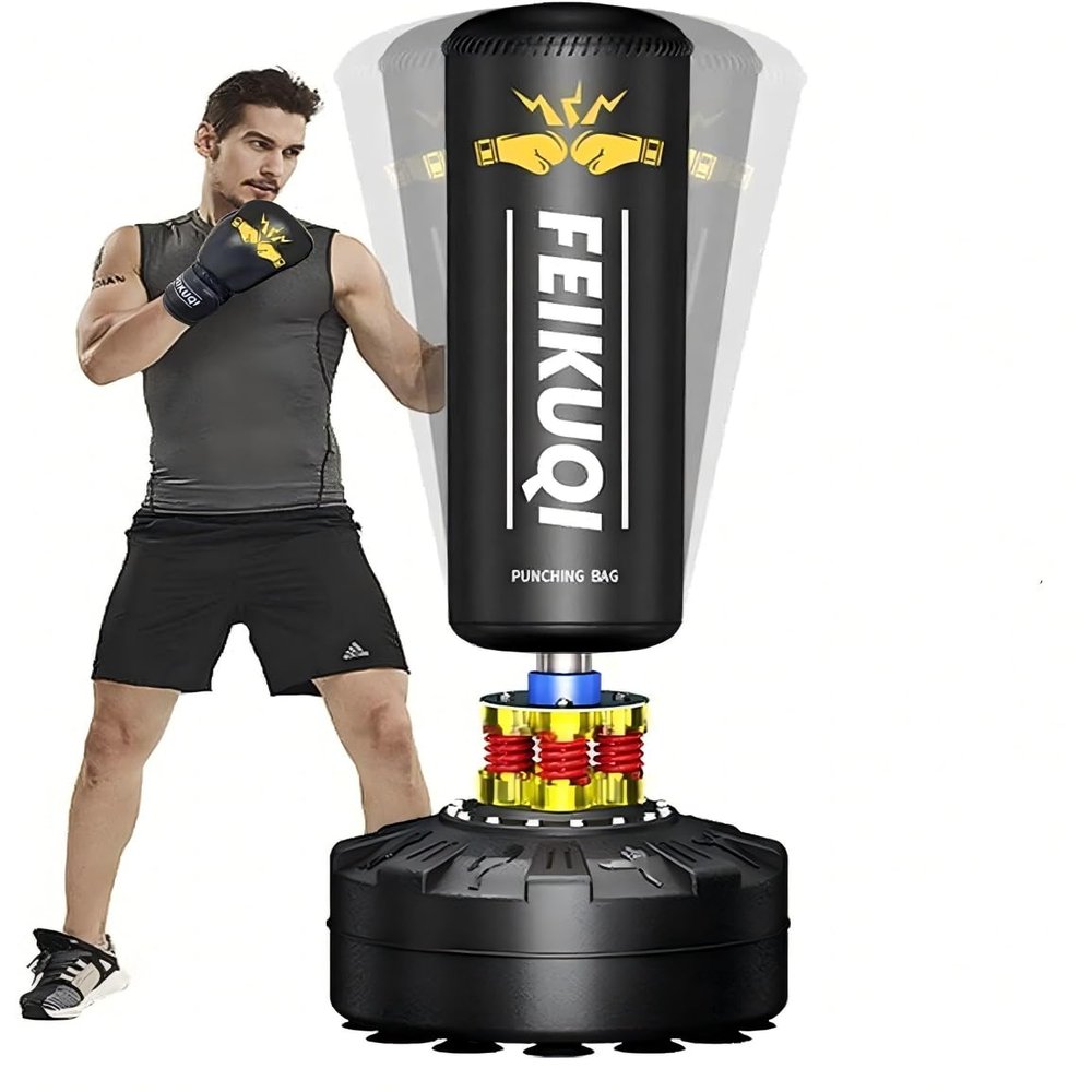 Punching Bag for Adults, Boxing Bag with Stand 70''-205lbs Freestanding Punching Bag for Adults - Kickboxing Bag for Home Gym Office