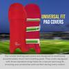 Bratla Cricket Batting Pads Covers, Red Covers for Cricket Pads for Men Batting Color Fit Neatly on Legguards Easily Put On view 2