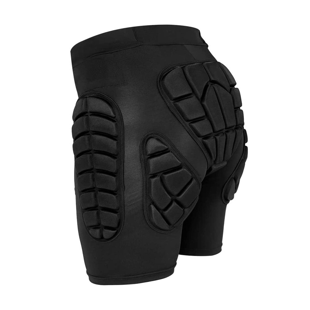 Q-FFL Black EVA Tailbone Hip 3D Protection Pads, Skating Ski Snowboarding Breathable Protective Padded Shorts for Men Women (Size : Large)