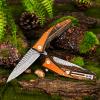 VALHALLA Damascus Pocket Knife for Men, 3.4" Handmade Forged VG10 Damascus Steel Blade, Damascus Blade Utility Knife with Pocket Clip, Gift for Men view 4