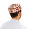 EMANUEL Yair Bucharian Kippah | Yarmulke Hat | Silk Embroidered Birds and Pomegranates Design White view 1