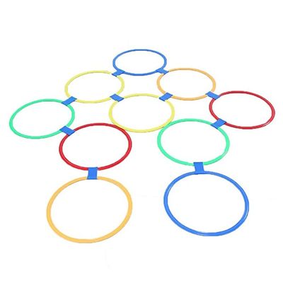 XLTTY Hopscotch Ring Game Set, Home Kindergarten Sports Game Equipment Balance Coordination Agility Speed Training (Size : 48CM)