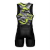 Sparx Men's Premium Triathlon Suit Padded, Quick-Dry, Compression Fit, Lightweight Tri Suit for Swim, Bike, Run Race & Training (Neon Camo, 3XL) view 4