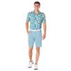 Royal & Awesome Men's Pastel Blue Golf Shorts, Golf Shorts for Men Slim Fit, Funny Men Apparel, Crazy Blue Design, Bright, Colorful, 30 Waist view 2