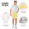 Royal & Awesome Men's Pastel Yellow Golf Shorts, Golf Shorts for Men Slim Fit, Funny Men Apparel, Crazy Design, Bright Yellow, Colorful, 36 Waist view 4