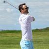 Royal & Awesome Men's Pastel Blue Golf Shorts, Golf Shorts for Men Slim Fit, Funny Men Apparel, Crazy Blue Design, Bright, Colorful, 38 Waist view 3