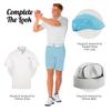 Royal & Awesome Men's Pastel Blue Golf Shorts, Golf Shorts for Men Slim Fit, Funny Men Apparel, Crazy Blue Design, Bright, Colorful, 38 Waist view 4
