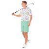 Royal & Awesome Men's Pastel Green Golf Shorts, Golf Shorts for Men Slim Fit, Funny Men Apparel, Crazy Design, Bright Green, Colorful, 32 Waist view 3