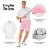 Royal & Awesome Men's Pastel Pink Golf Shorts, Golf Shorts for Men Slim Fit, Funny Men Apparel, Crazy Design, Bright Pink, Colorful, 32 Waist view 4