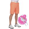 Royal & Awesome Men's Pastel Orange Golf Shorts, Golf Shorts for Men Slim Fit, Funny Men Apparel, Crazy Design, Bright Orange, Colorful, 40 Waist view 1