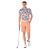 Royal & Awesome Men's Pastel Orange Golf Shorts, Golf Shorts for Men Slim Fit, Funny Men Apparel, Crazy Design, Bright Orange, Colorful, 40 Waist view 3