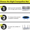 YHY123 Trampoline Net Replacement Safety Enclosure Net Netting - 8FT 10FT 12FT 13FT 14FT Plum Trampoline Net with Double Headed Zippers, UV Resistant, Breathable, Easy to Fit (Size : 14FT 8 Poles) view 2