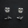 1 Set of .925 Sterling Silver BEE Stud / Post Earrings & Gift Box view 3