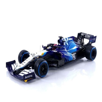 Minichamps 117211363 1:18 Williams Racing Mercedes FW43B-George Russell-2nd Belgian GP 2021 Collectible Miniature Car, Multicoloured