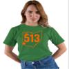 Go All Out XX-Large Kelly Green Adult The 513 City of Cincinnati Ohio Pride T-Shirt view 3