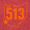 3X-Large Red Mens The 513 City of Cincinnati Ohio Pride Deluxe Soft T-Shirt view 3