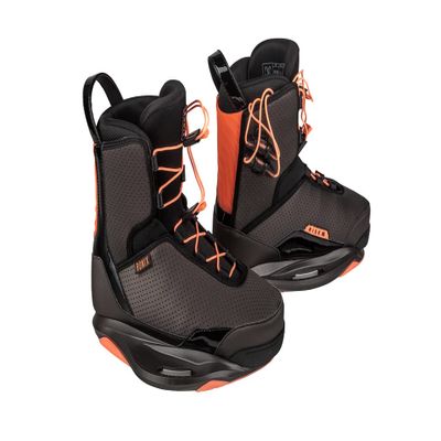 Ronix Rise Intuition Wakeboard Boots, Black Pearl/Sunrise, 9