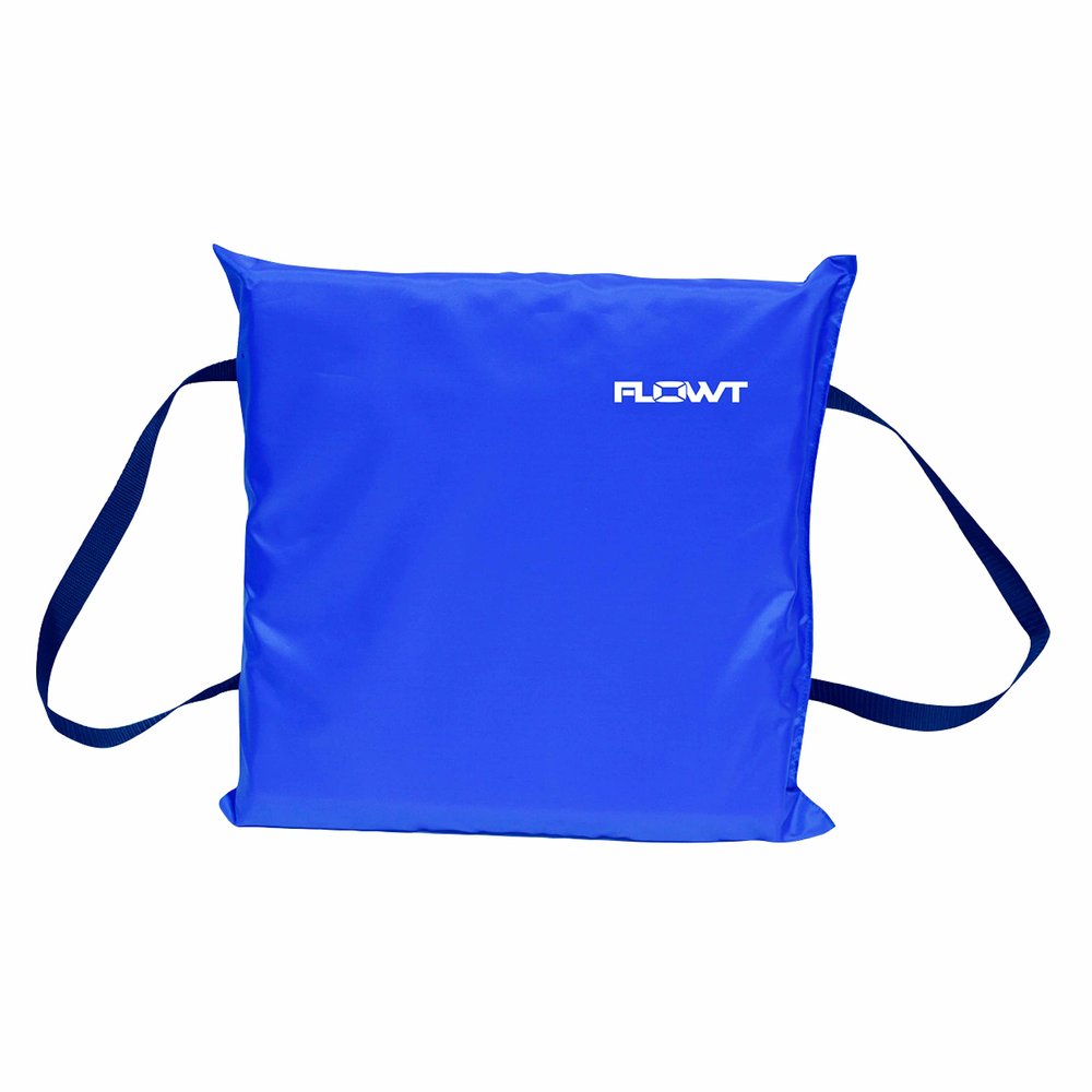 Flowt Boat Seat Cushion and Throw Cushion for Boat Safety USCG Approved Type IV, Life Cushion for Boat, Durable, Comfortable Boat Seat Cushions for Kayaks, Paddle Board, Canoe and Boating - Blue