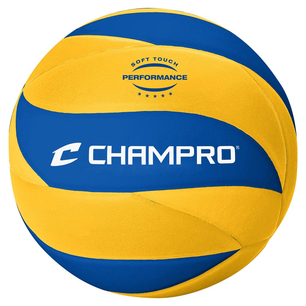 Champro Wave Soft Touch Pro Performance Volleyball, Royal and Gold