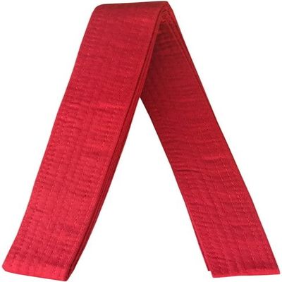 TMA Martial Arts Karate Taekwondo Solid Color 1.75'' Wide Double Wrap Student Rank Belt for Kids and Adult (Red, 6)
