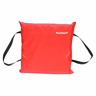 Flowt Boat Seat Cushion and Throw Cushion for Boat Safety USCG Approved Type IV, Life Cushion for Boat, Durable, Comfortable Boat Seat Cushions for Kayaks, Paddle Board, Canoe and Boating - Red