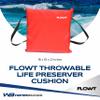 Flowt Boat Seat Cushion and Throw Cushion for Boat Safety  USCG Approved Type IV, Life Cushion for Boat, Durable, Comfortable Boat Seat Cushions for Kayaks, Paddle Board, Canoe and Boating - Red view 2