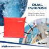 Flowt Boat Seat Cushion and Throw Cushion for Boat Safety  USCG Approved Type IV, Life Cushion for Boat, Durable, Comfortable Boat Seat Cushions for Kayaks, Paddle Board, Canoe and Boating - Red view 4
