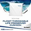 Flowt Boat Seat Cushion and Throw Cushion for Boat Safety  USCG Approved Type IV, Life Cushion for Boat, Durable, Comfortable Boat Seat Cushions for Kayaks, Paddle Board, Canoe and Boating - White view 2