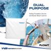 Flowt Boat Seat Cushion and Throw Cushion for Boat Safety  USCG Approved Type IV, Life Cushion for Boat, Durable, Comfortable Boat Seat Cushions for Kayaks, Paddle Board, Canoe and Boating - White view 4