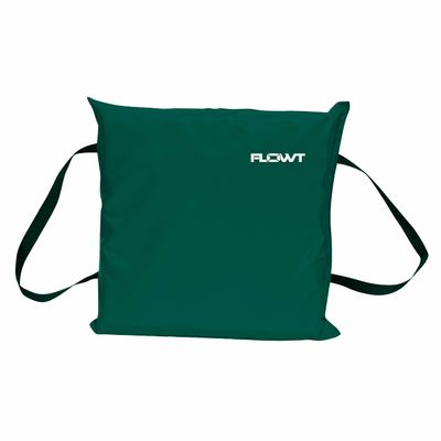 Flowt Boat Seat Cushion and Throw Cushion for Boat Safety USCG Approved Type IV, Life Cushion for Boat, Durable, Comfortable Boat Seat Cushions for Kayaks, Paddle Board, Canoe and Boating - Green