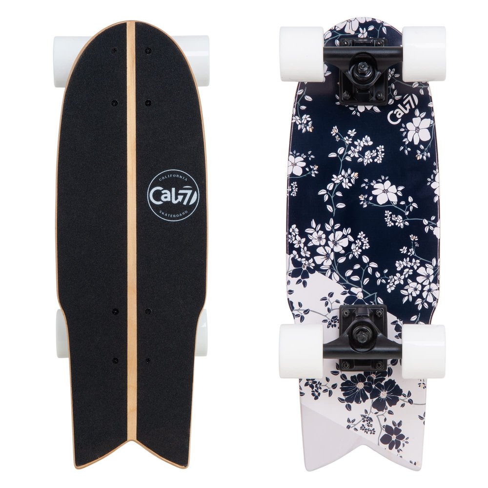 Cal 7 Fishtail Deck 22-inch Mini Cruiser Skateboard (Meadow)