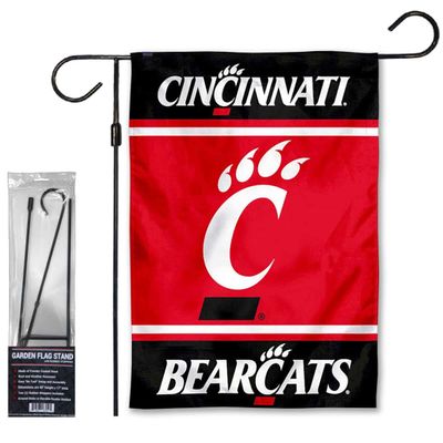 Cincinnati Bearcats Garden Banner Flag with Flag Pole Stand Set