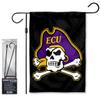 East Carolina Pirates Garden Banner Flag with Stand Pole Holder view 1
